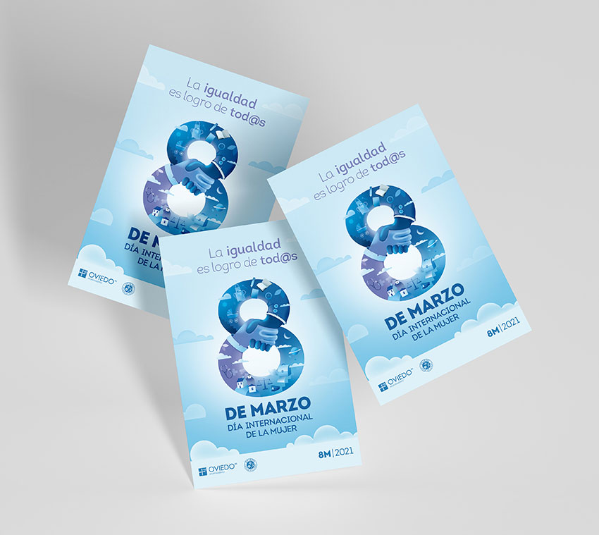 carteleria del 8M de Oviedo 2021