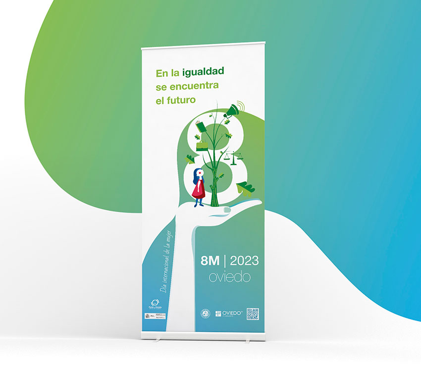 carteleria del 8M de Oviedo 2023