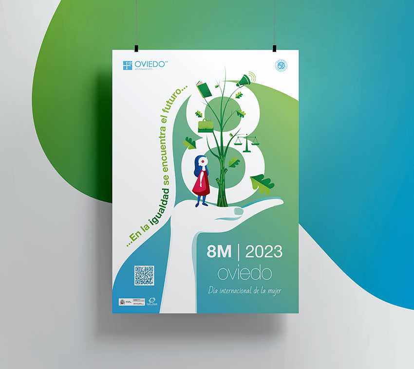 carteleria del 8M de Oviedo 2023