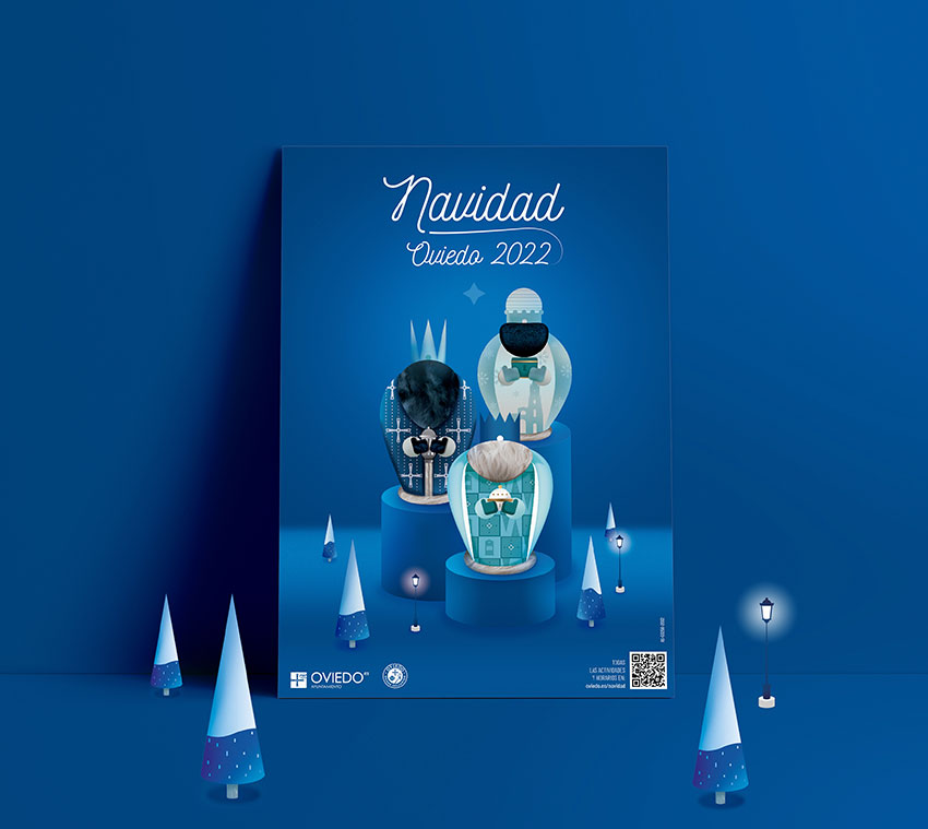 carteleria de Navidad Oviedo 2022