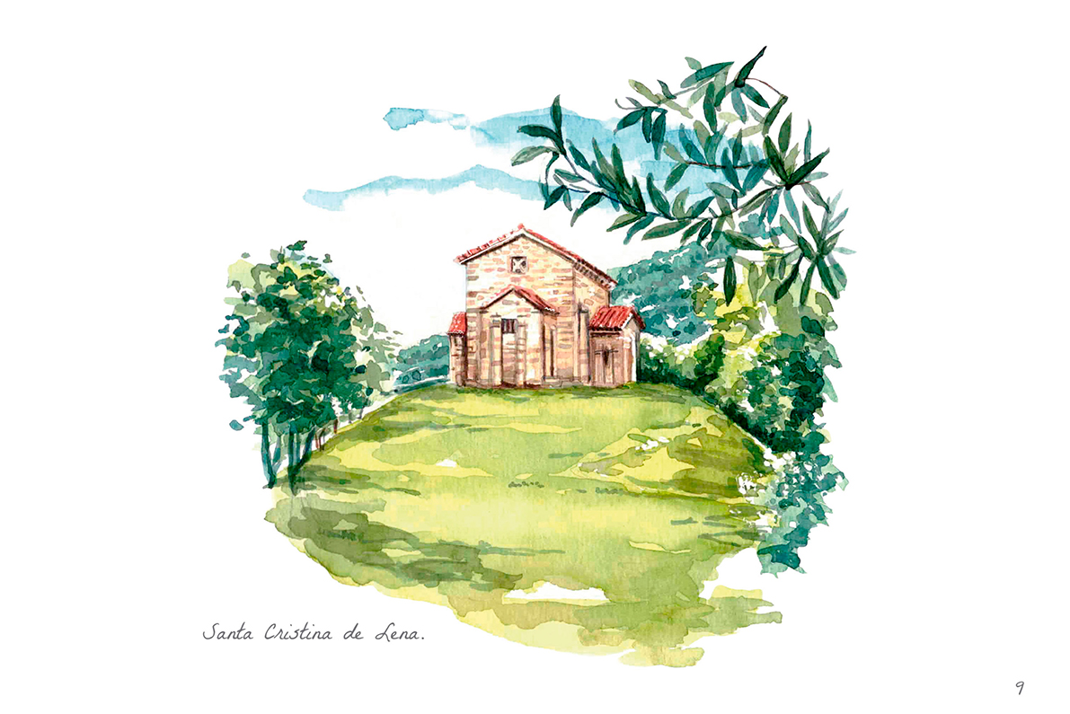 Acuarela de Asturias