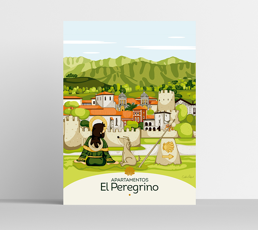 Placa apartamentos El Peregrino