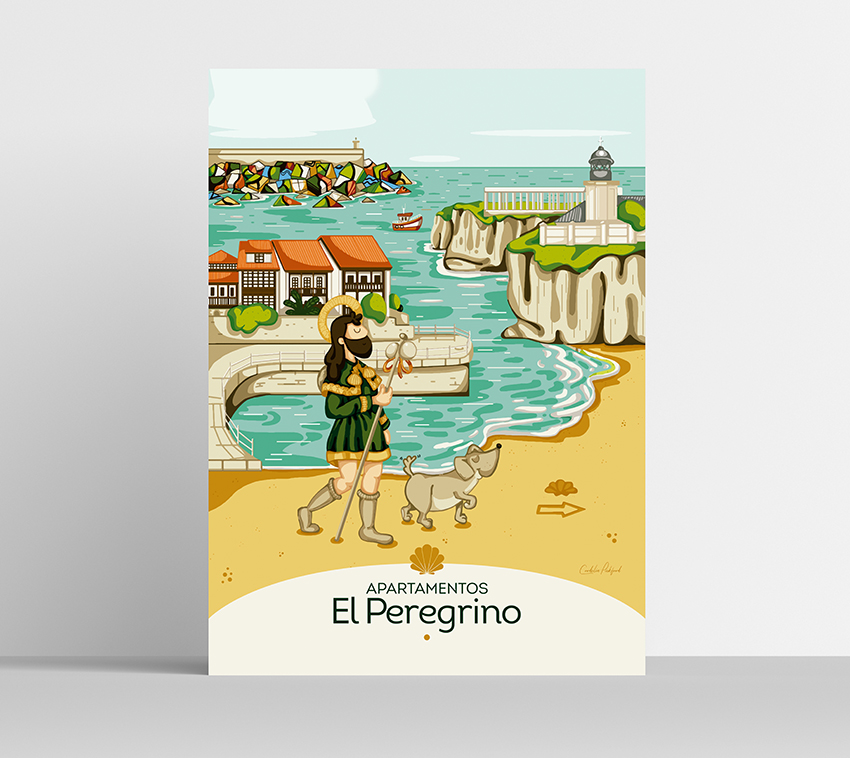 Placa apartamentos El Peregrino