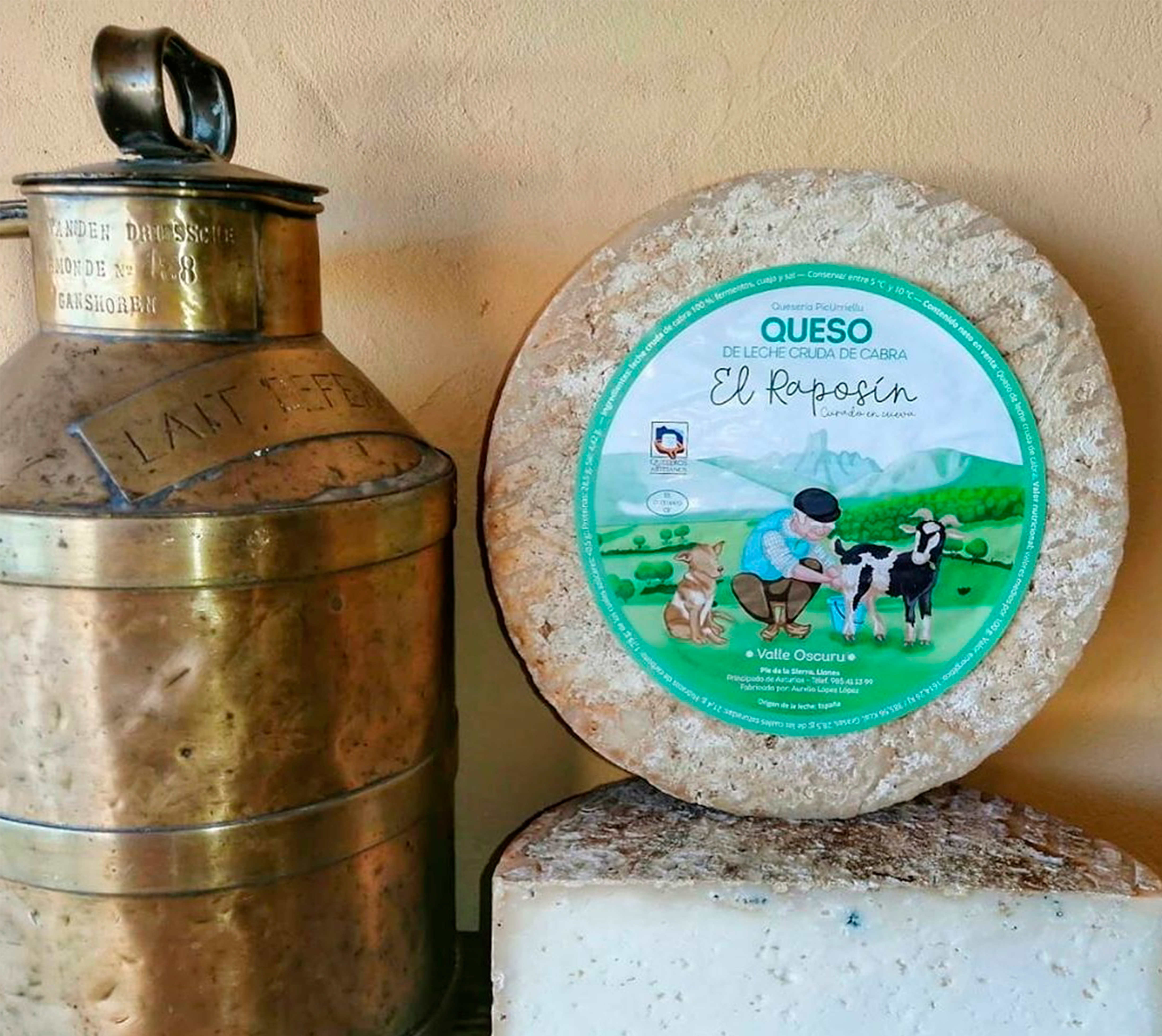 etiqueta de Queso Raposín