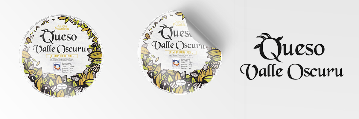etiqueta de Queso ValleOscuru