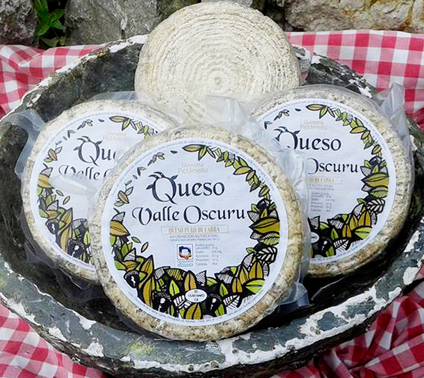 etiqueta de Queso ValleOscuru