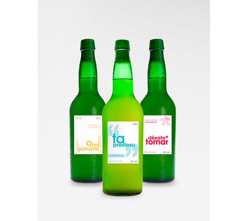 etiquetas de sidra asturiana