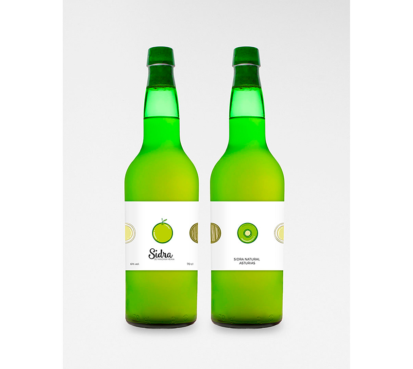 etiquetas de sidra asturiana