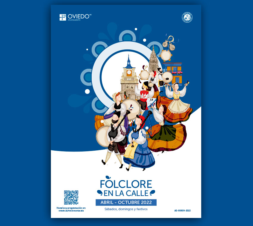 carteleria de folclore en la calle