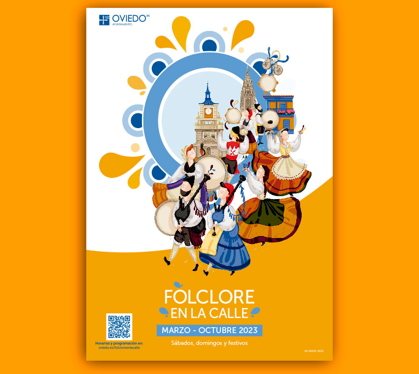 carteleria de folclore en la calle